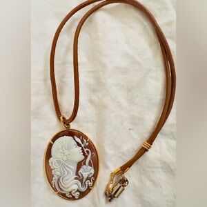 Museum-Quality 14K Gold Italian Shell Cameo - Heirloom Statement Pendant 2.5”